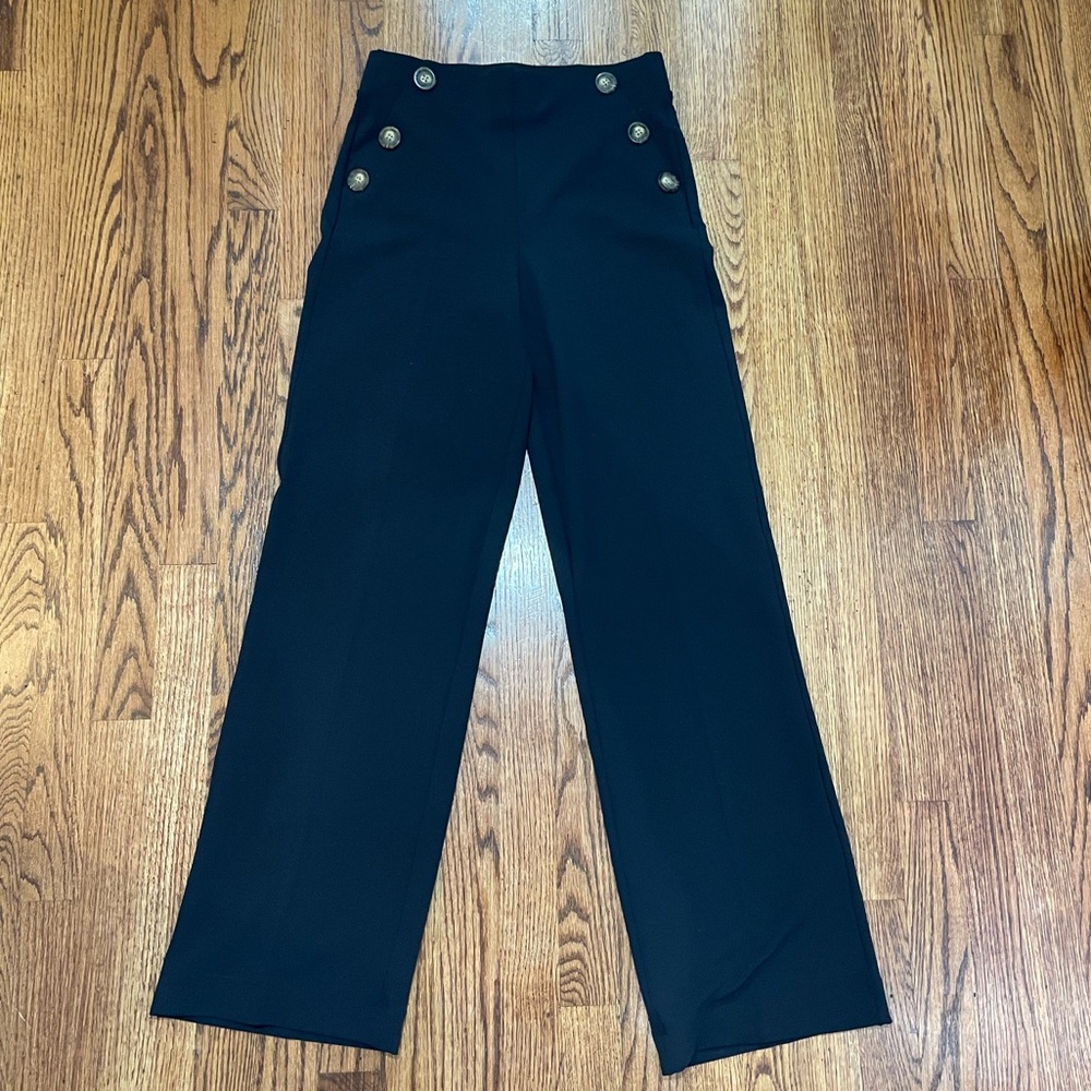 Navy Palazzo Sailor Pants